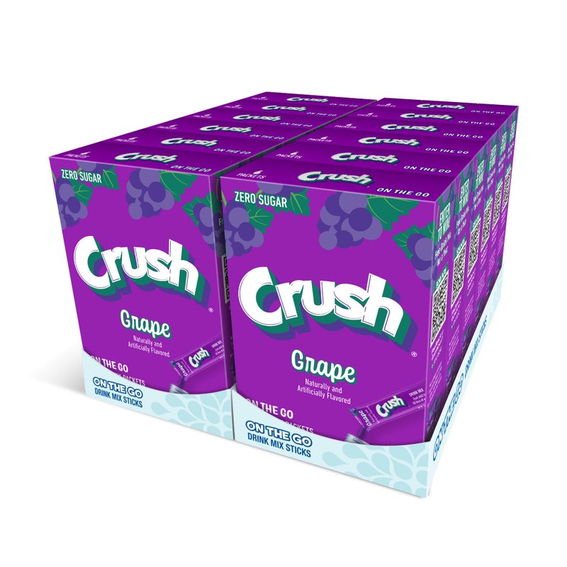 Juicy Mixes Crush- Powder Drink Mix - Sugar Free & Delicious (Grape, 72 Sticks) - Image 1
